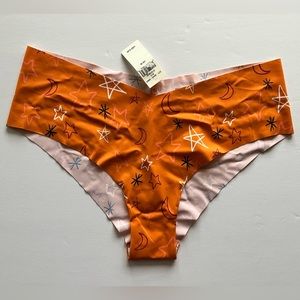NWT Aerie no show Halloween orange moon/stars cheeky underwear M